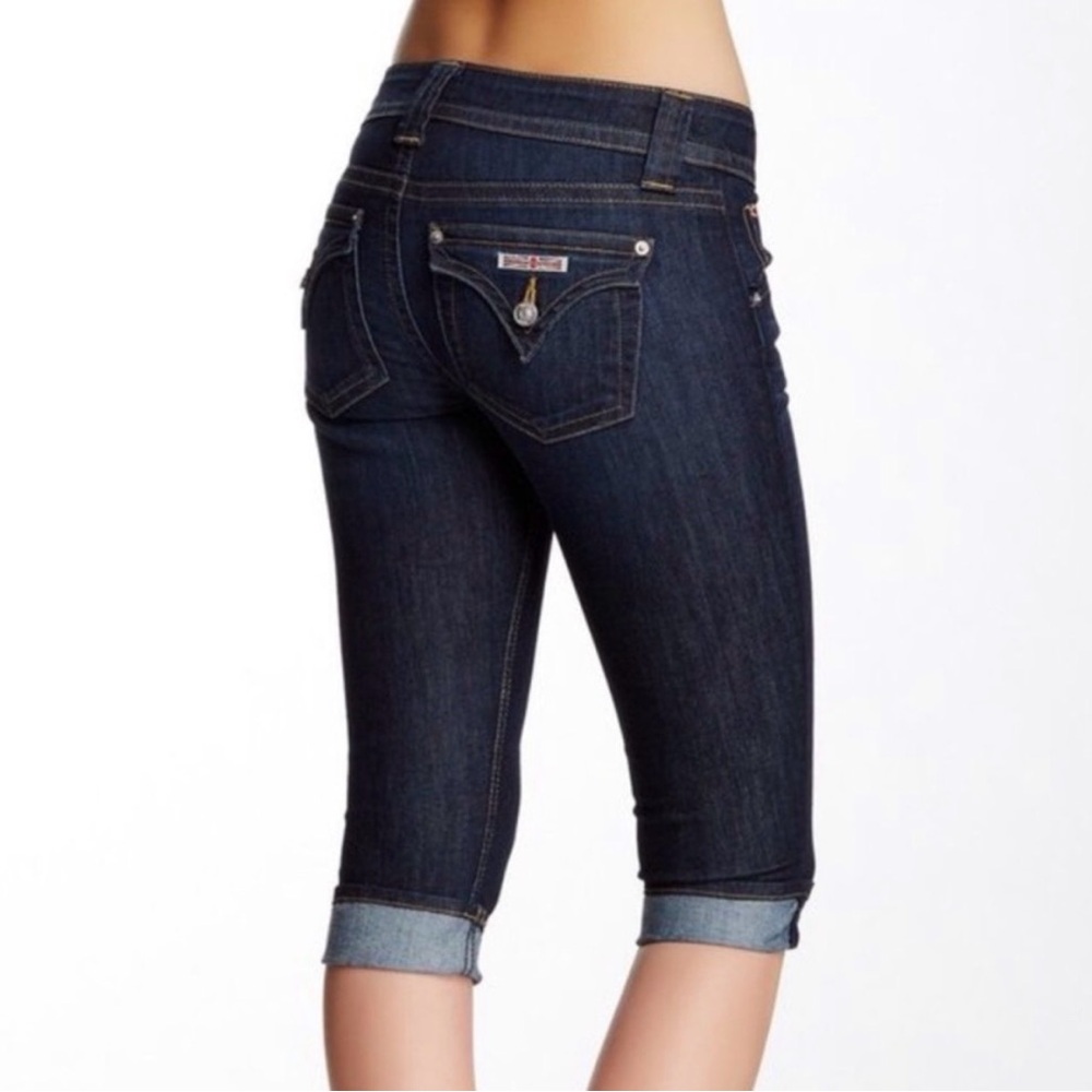 HUDSON Womens Malibu Cap Cuffed Low‎ Rise Cropped Capri Jean Shorts Sz 26 NWOT - Picture 2 of 15